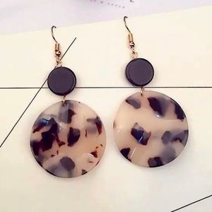 Leopard Drop Earrings